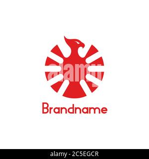 Vecteur du logo Phoenix Bird. Concept de design moderne, simple, minimaliste et créatif. Isolé sur fond blanc. Illustration de Vecteur