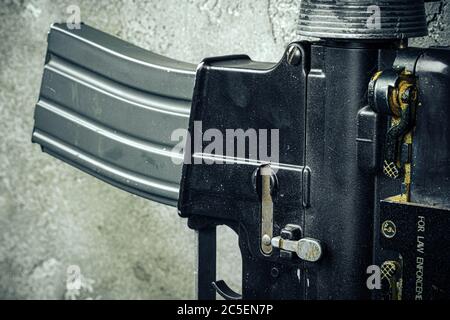 Série d'armes modernes. Fusil d'assaut DE l'armée AMÉRICAINE, gros plan. Banque D'Images