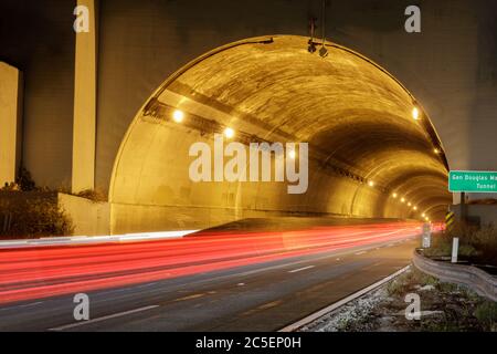 Trafic du tunnel MacArthur Banque D'Images