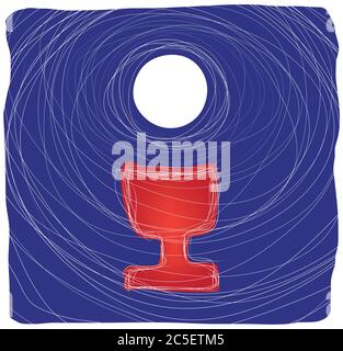 Hôte et chalice Illustration de Vecteur