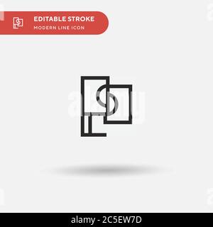 Icône de vecteur simple japonais. Modèle de conception de symbole d'illustration pour l'élément d'interface utilisateur Web mobile. Pictogramme moderne de couleur parfaite sur contour modifiable. Icônes japonaises pour votre projet d'entreprise Illustration de Vecteur