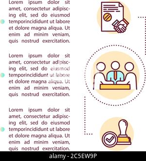 Icône de concept de gouvernance d'entreprise avec texte Illustration de Vecteur