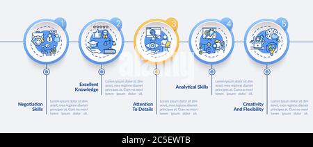 Modèle d'infographie de vecteur de compétences d'avocat d'entreprise Illustration de Vecteur