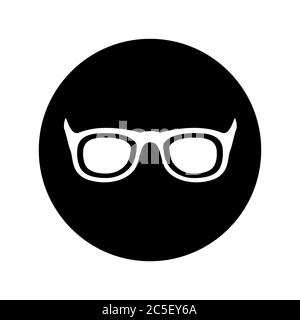 Icône lunettes vectorielles. Logo. Pictogramme. Bouton. Vecteur Illustration de Vecteur