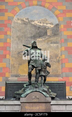 Wilhelm Tell Memorial (vers 1900), Altdorf, Suisse, Suisse, Svájc, Europe Banque D'Images