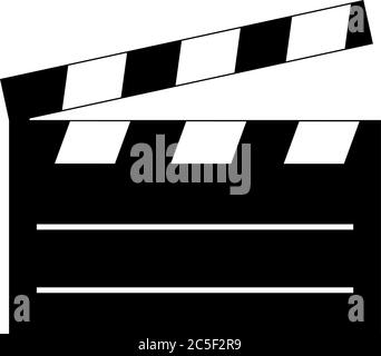 Film Clapper Icon Video Director Studio action Cue Symbol Vector Illustration film Cinéma Illustration de Vecteur