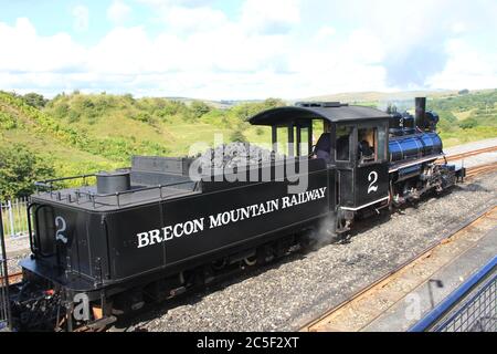 Chemin de fer de Brecon Mountain à Glamorgan. Pays de Galles Banque D'Images