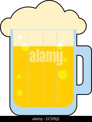 Bière mug pint Icon pub alcool boisson illustration bar vectoriel verre Illustration de Vecteur