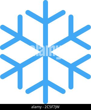 Icône flocon de neige couleur bleue signe temps froid illustration vectorielle Illustration de Vecteur