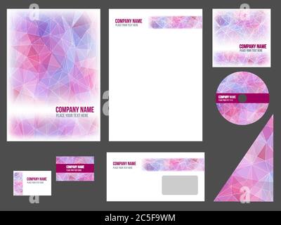 Identité de l'entreprise pour l'entreprise ou l'événement. Modèle vectoriel pour la papeterie d'entreprise. Illustration de Vecteur
