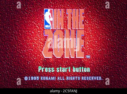 NBA in the zone - Sony PlayStation 1 PS1 PSX - usage éditorial uniquement Banque D'Images