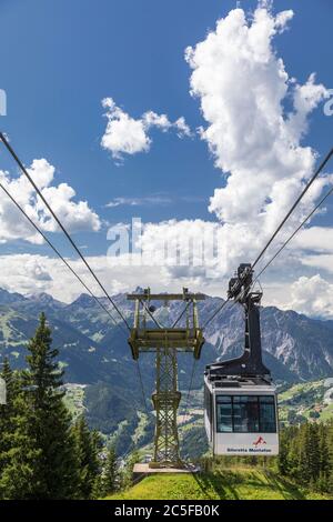 Téléphérique en été de la Silvretta-Montafonbahn, Schruns, Vorarlberg, Autriche Banque D'Images