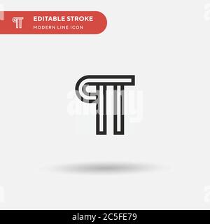 Icône vecteur simple de marque de paragraphe. Modèle de conception de symbole d'illustration pour l'élément d'interface utilisateur Web mobile. Pictogramme moderne de couleur parfaite sur contour modifiable. Icônes de marque de paragraphe pour votre projet d'entreprise Illustration de Vecteur