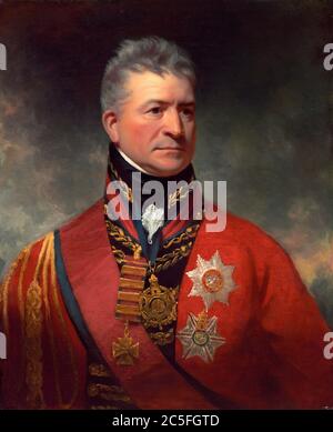 Le Lieutenant-général Sir Thomas Picton, le Lieutenant-général Sir Thomas Picton (1758 – 1815) Officier gallois de l'Armée britannique qui a combattu pendant les guerres napoléoniennes. Banque D'Images