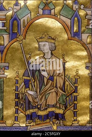 Louis IX (1214 – 1270), communément appelé Saint Louis ou Louis le Saint, est le seul roi de France à être canonisé dans l'Église catholique. Banque D'Images