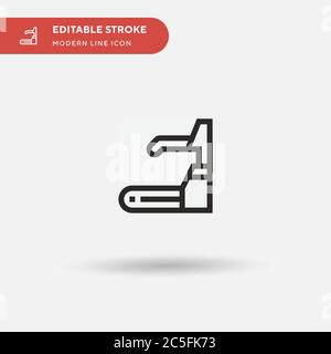 Icône de vecteur simple de tapis roulant. Modèle de conception de symbole d'illustration pour l'élément d'interface utilisateur Web mobile. Pictogramme moderne de couleur parfaite sur contour modifiable. Icônes de tapis roulant pour votre projet d'affaires Illustration de Vecteur