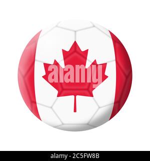 Illustration de football de ballon de soccer canadien isolée sur blanc avec un chemin de coupure Banque D'Images