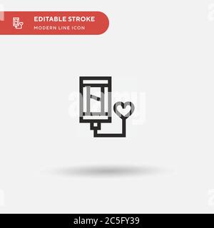 Don de sang icône de vecteur simple. Modèle de conception de symbole d'illustration pour l'élément d'interface utilisateur Web mobile. Pictogramme moderne de couleur parfaite sur contour modifiable. Icônes de don de sang pour votre projet d'entreprise Illustration de Vecteur
