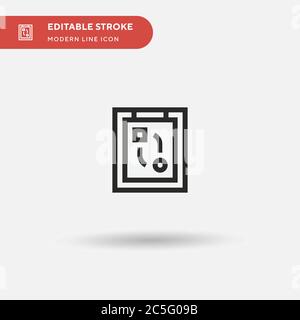Stratégie icône de vecteur simple. Modèle de conception de symbole d'illustration pour l'élément d'interface utilisateur Web mobile. Pictogramme moderne de couleur parfaite sur contour modifiable. Icônes de stratégie pour votre projet d'entreprise Illustration de Vecteur