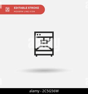 Icône de vecteur simple de pop-corn. Modèle de conception de symbole d'illustration pour l'élément d'interface utilisateur Web mobile. Pictogramme moderne de couleur parfaite sur contour modifiable. Des icônes pop-corn pour votre projet d'entreprise Illustration de Vecteur