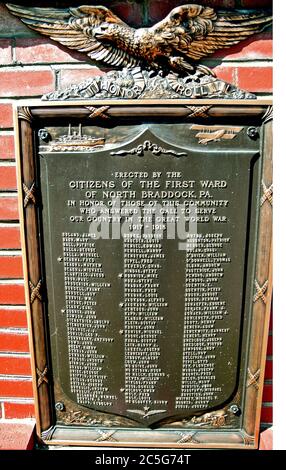 Ville historique de braddock Pa à 10 km en haut de la rivière de pittsburgh Banque D'Images