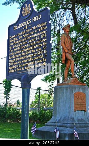 Ville historique de braddock Pa à 10 km en haut de la rivière de pittsburgh Banque D'Images