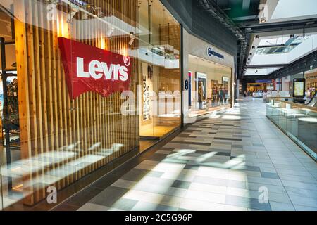 MOSCOU, RUSSIE - 14 SEPTEMBRE 2019 : la boutique Levi au centre commercial salaris de Moscou. Banque D'Images