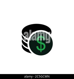 Icône de vecteur d'argent, vecteur de pièce d'argent, icône d'argent eps10, symbole d'icône d'argent, icône d'argent jpg, icône d'argent plat, icône d'argent Web, icône d'argent application. Illustration de Vecteur