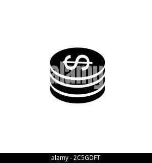 Icône de vecteur d'argent, vecteur de pièce d'argent, icône d'argent eps10, symbole d'icône d'argent, icône d'argent jpg, icône d'argent plat, icône d'argent Web, icône d'argent application. Illustration de Vecteur