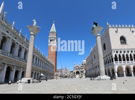 Vider la ville de Venise pendant le confinement en Italie Banque D'Images