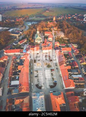 Panorama de Toszek. Toszek, Opole, Pologne. Banque D'Images