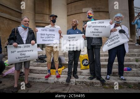 50e anniversaire de la Marche du Front de libération gay (FGLF). Londres, Royaume-Uni. Banque D'Images