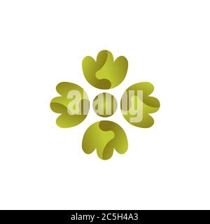 illustration d'un modèle de conception vectorielle coloré clover Illustration de Vecteur