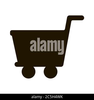 Icône du panier sur fond blanc. Illustration vectorielle EPS 10. Illustration de Vecteur