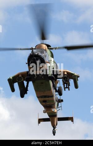 Hélicoptère de reconnaissance armé de l'Armée australienne Eurocopter Tiger ARH. Banque D'Images