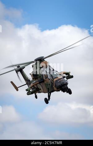 Hélicoptère de reconnaissance armé de l'Armée australienne Eurocopter Tiger ARH. Banque D'Images