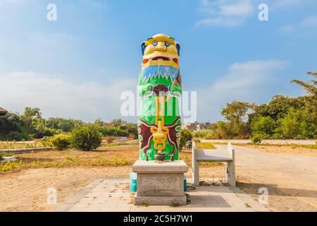 Statue de lion gardien à Kinmen, Taiwan Banque D'Images