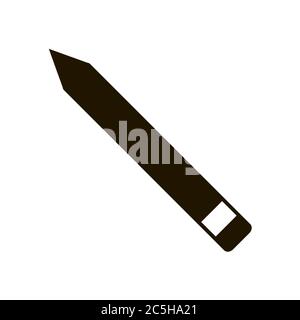 Icône crayon gomme dans un style plat tendance isolé. SPE 10. Illustration de Vecteur
