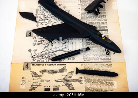 Airfix Hawker Hunter modèle kit des années 1960 Banque D'Images