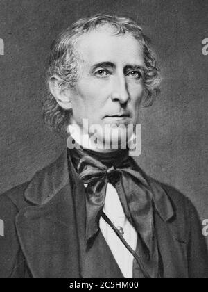 JOHN TYLER (1790-1862) 10e président des États-Unis Banque D'Images