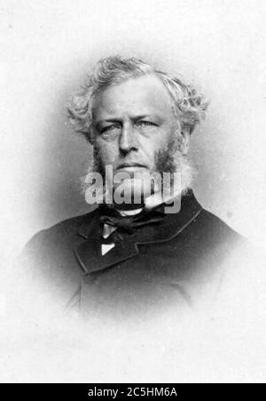 SAMUEL GURNEY (1816-1882) banquier anglais et député social réformiste qui, avec Edward Wakefield, a établi la fontaine de boisson métropolitaine et le bac de bétail en Assocaition. Banque D'Images