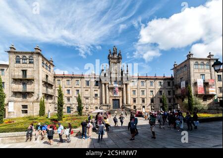 Université de Saint-Jacques-de-Compostelle. Situé dans le nord-ouest de l'Espagne dans la région de Galice Banque D'Images
