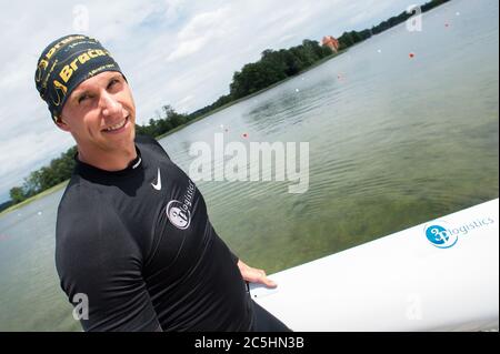 Les sports Canoë, athlète lituanien Henrikas Zustautas Banque D'Images