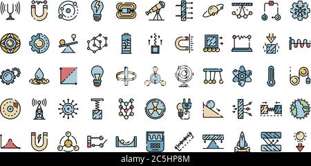 Icônes physiques vecteur plat Illustration de Vecteur