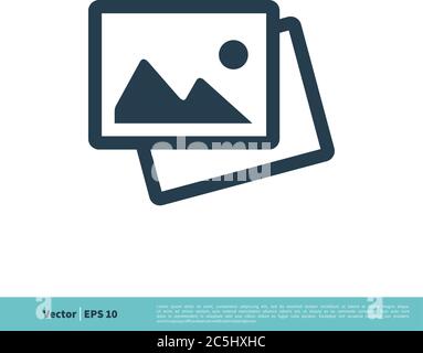 Photo image image icône Vector logo Template Illustration Design. Vecteur EPS 10. Illustration de Vecteur