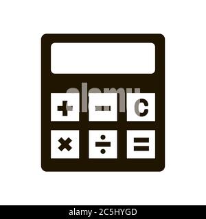 Icône de calculatrice dans un style plat tendance isolé. SPE 10. Illustration de Vecteur