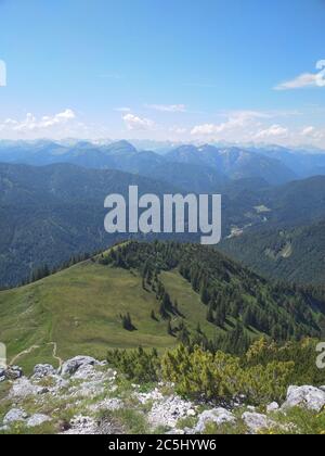 Randonnée sur la montagne Roß-und Buchstein en Bavière Banque D'Images