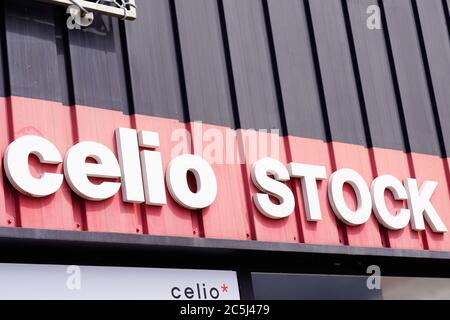 Bordeaux , Aquitaine / France - 07 02 2020 : Celio stock signez textand logo for MEN store Banque D'Images