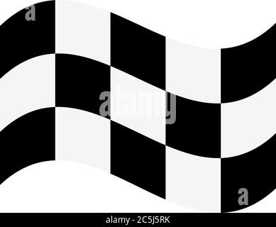 Illustration vectorielle drapeau à carreaux sur fond blanc Illustration de Vecteur