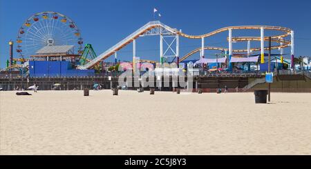 Las Angeles, Californie - 9 septembre 2019 : Pacific Park à Santa Monica, Los Angeles, États-Unis. Banque D'Images